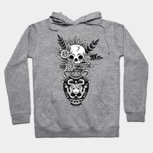 Mrs. Bouquet - traditional tattoo design - Black & Grey Hoodie